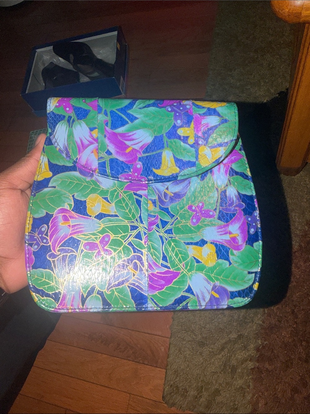 J.Renee Floral Shoulder Bag - Blue, Green & Purple